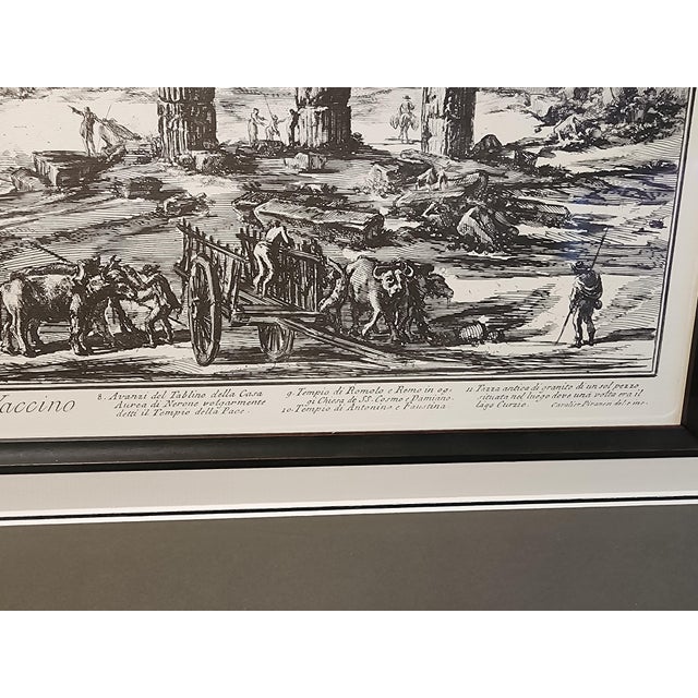 Giovanni Battista Piranesi 1778 Etching " Di Campo Vaccino Beautifully Matted and Framed Reproduction Print For Sale - Image 4 of 9