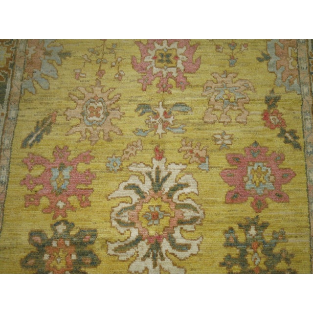 Vintage Yellow Turkish Oushak - 5'10" x 7'10" For Sale In New York - Image 6 of 9