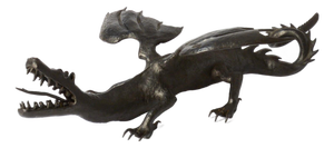 Hand Forged Iron Dragon Sculpture, 1950s