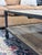 Early 21st Century Restoration Hardware Dutch Industrial Reclaimed Elm & Steel Square Coffee Table With Casters For Sale - Image 5 of 7