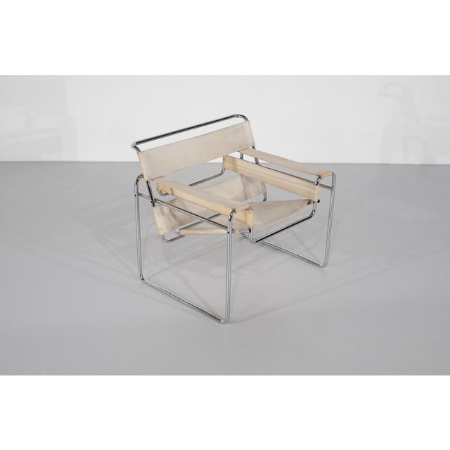 1970s B3 Wassily Armchair in Fabric by Marcel Breuer for Gavina, 1970s For Sale - Image 5 of 14