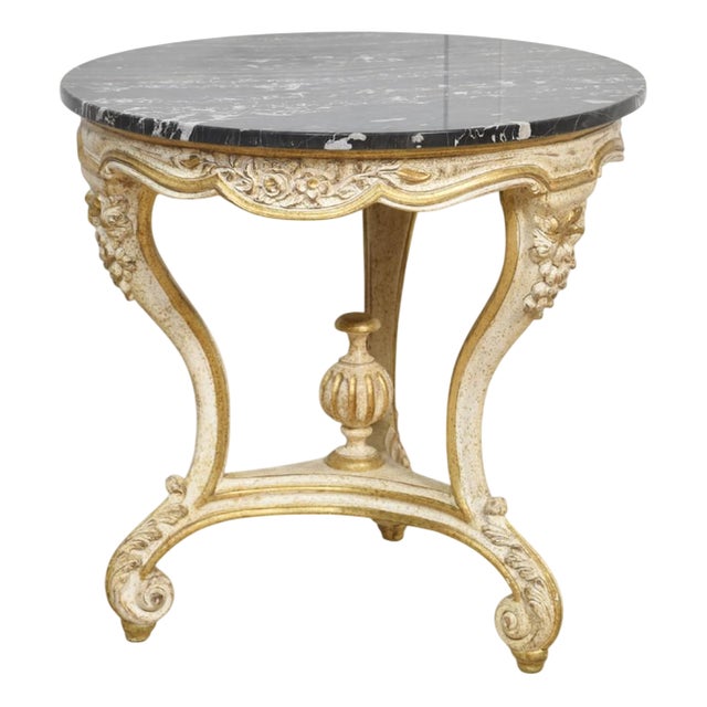 Italian Painted and Parcel Gilt Occasional Table, 1890s For Sale