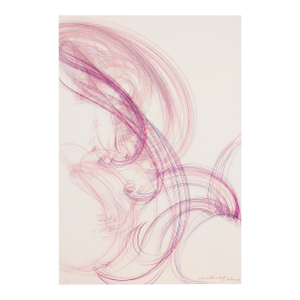 Contemporary Abstract Colour Pencil on Two Layers of Mylar Drawing "Love Affair 6" by Jaanika Peerna