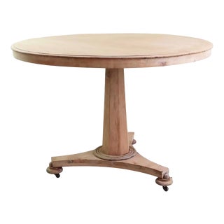 Small Antique English Palladian Style Round Bleached Table, 1835 For Sale