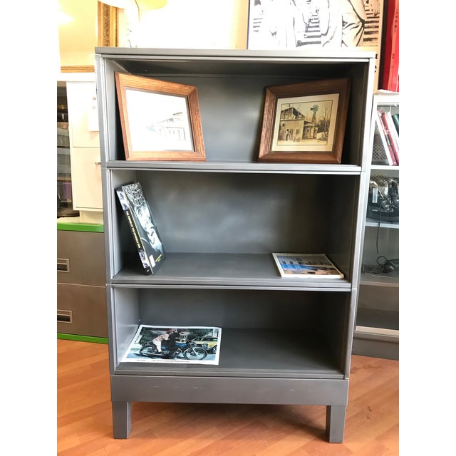 Vintage Lawyer Barrister Open Steel Bookcase Chairish