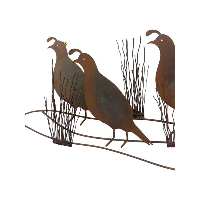 Vintage C. Jeré Signed Metal Quail Covey Wall Sculpture 1980 For Sale - Image 11 of 11