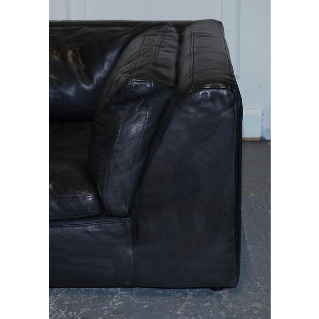 Zenna Sectional Grey Leather Sofa with Feather Filled Cushion from Timothy Oulton For Sale - Image 14 of 18