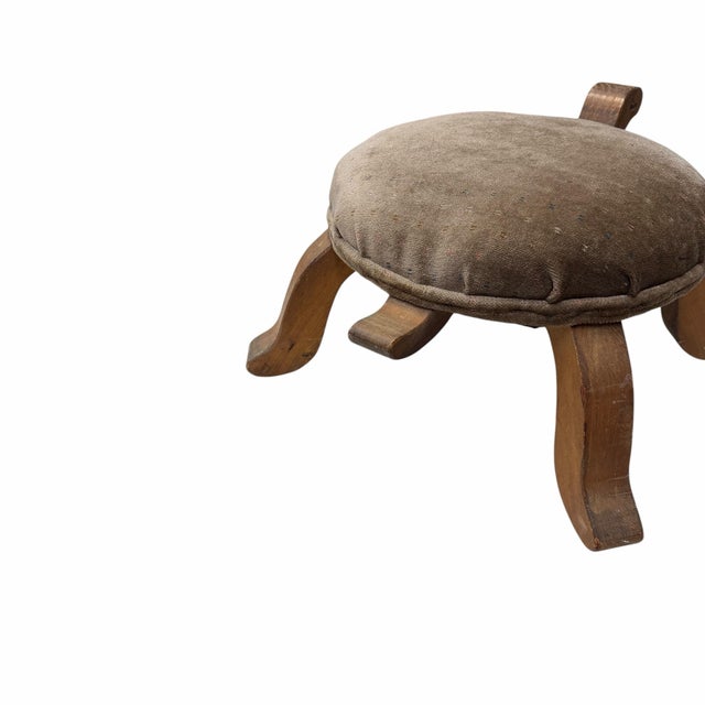 Coffee Vintage Turtle Footstool For Sale - Image 8 of 9
