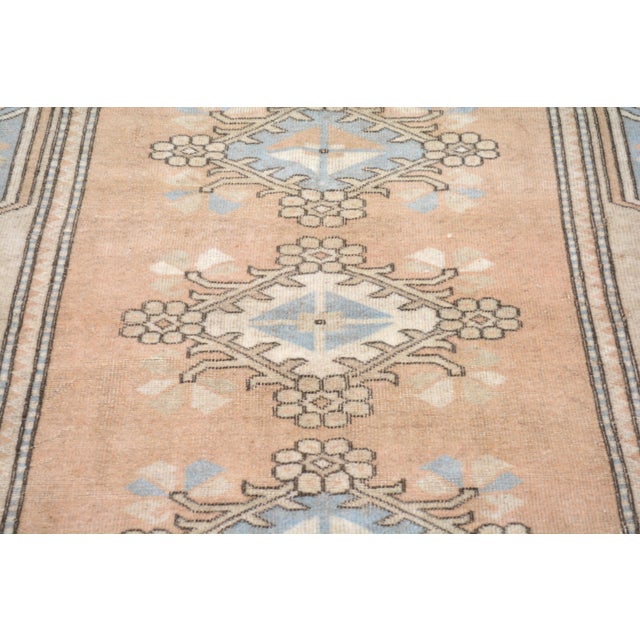 1950s Vintage Turkish Anatolian Hand Knotted Wool Rug, 6'6"x9'5" For Sale - Image 5 of 6
