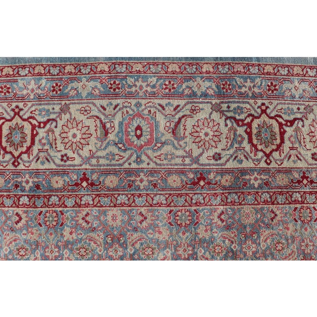 Antique Persian Tabriz Rug All-Over Floral Design 10'10 X 13'0 For Sale - Image 10 of 13