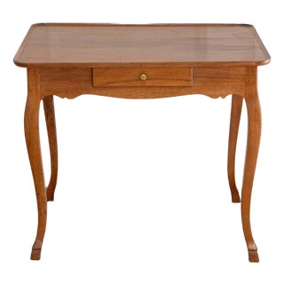 French Walnut Cabaret Table with Frieze Drawer, Late 18th Century For Sale