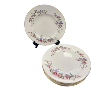 Mid 20th Century Wedgwood Devon Springs Dinner Plates- Set of 8