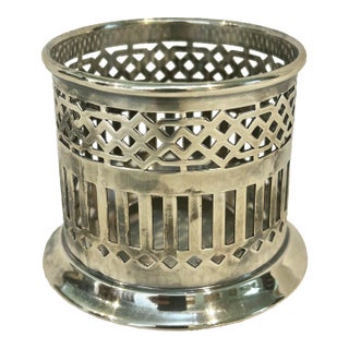 Vintage Wilcox 6812 Art Deco Silver Plate Condiment Holder or Jar Sleeve For Sale