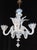Vintage Opalescent Murano Style Glass Chandelier For Sale - Image 4 of 14