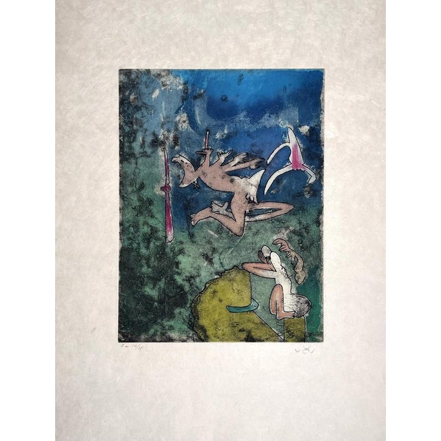 Roberto Matta, Node Center, 1974, Etching For Sale - Image 10 of 10