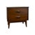 Brown Vintage Mid Century Modern Walnut 2-Drawer Nightstand / End Table For Sale - Image 8 of 8