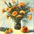Beautiful Bouquet Flowers Oil Painting Including the Antique Gold Wood Frame For Sale - Image 4 of 7