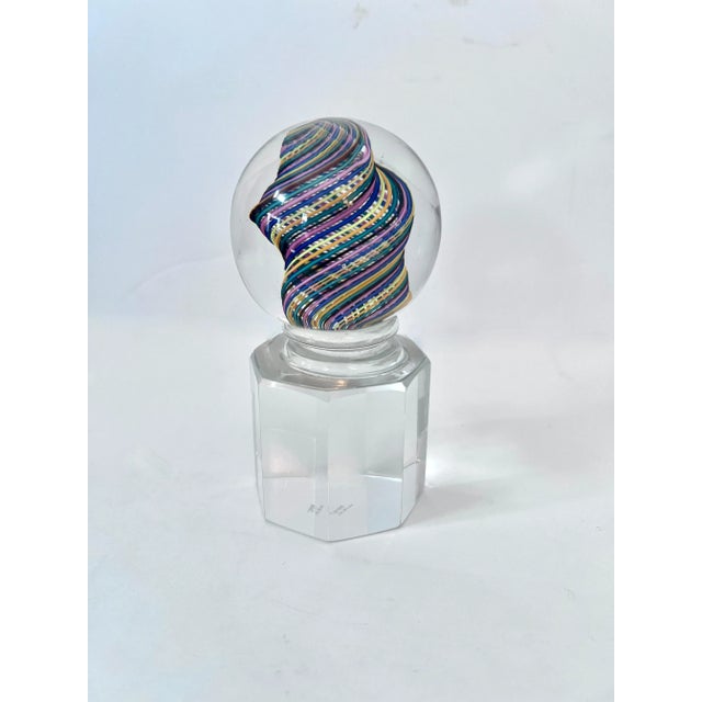 Murano Paperweight by Venini Italy. This piece is a stunning compliment to any desk or work station. Hand Crafted with...
