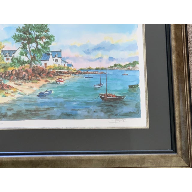Framed Signed and Numbered Seriolithograph Titled “Bretagne-L’ile Aux Moines” by Daniele Cambier For Sale In New Orleans - Image 6 of 10
