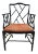 Faux Bamboo Ebonized Armchair For Sale