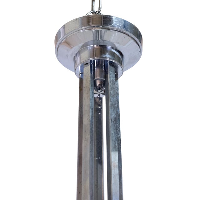 Ceiling Lamp with Bird Motif with Original Chrome Plating, 1930s For Sale - Image 6 of 10