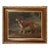 "Irish Red and White Setter Dog" Canvas Print in Brown and Antiqued Gold Frame 26x22 For Sale