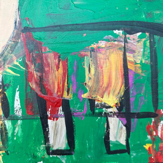 Abstract Modernist Abstract Painting Untitled Unsigned For Sale - Image 3 of 12