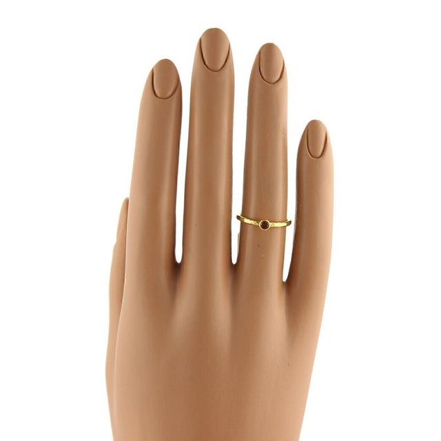 Mid 20th Century Mid 20th Century Gurhan Skittle 24k Gold & Spessartite Hammered Ring - Size 5 For Sale - Image 5 of 5