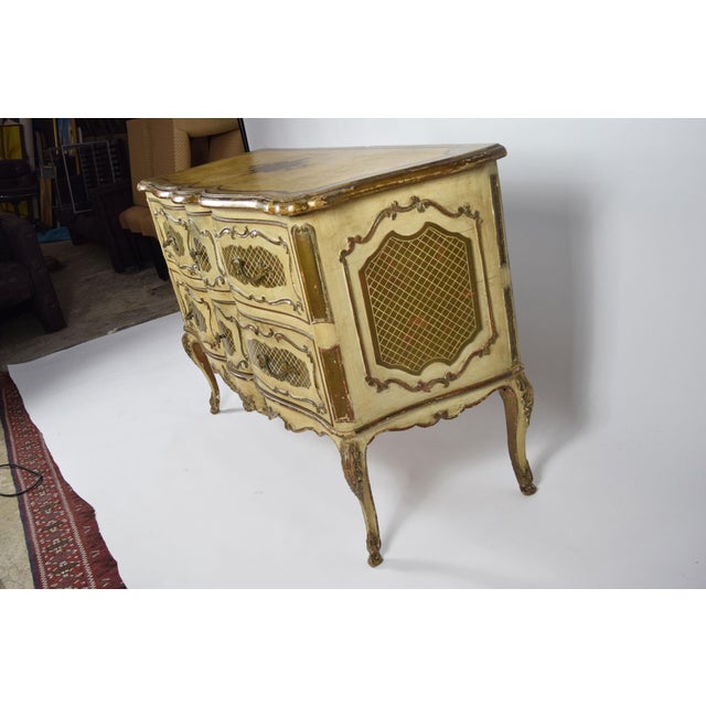Mid 19th Century Italian Rococo Style Painted Commode For Sale - Image 9 of 11