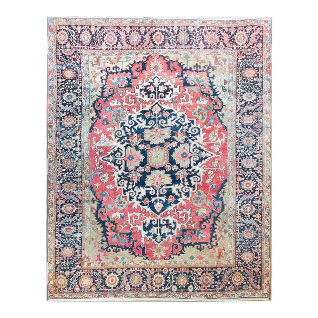19th Century Persian Serapi Rug For Sale