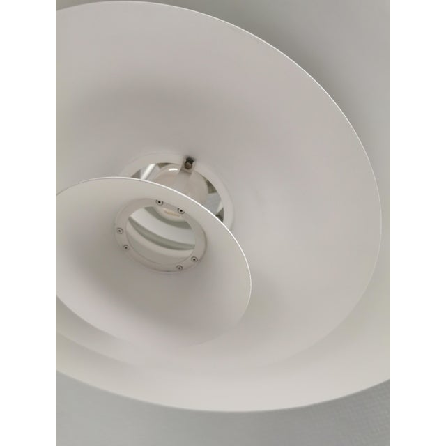 White Vintage Scandinavian Radius Hanging Lamp in White Metal by Erik Balslev for Fog & Mørup, 1970s For Sale - Image 8 of 14