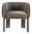 Olivia Channel Tufted Accent Chair in Gray For Sale