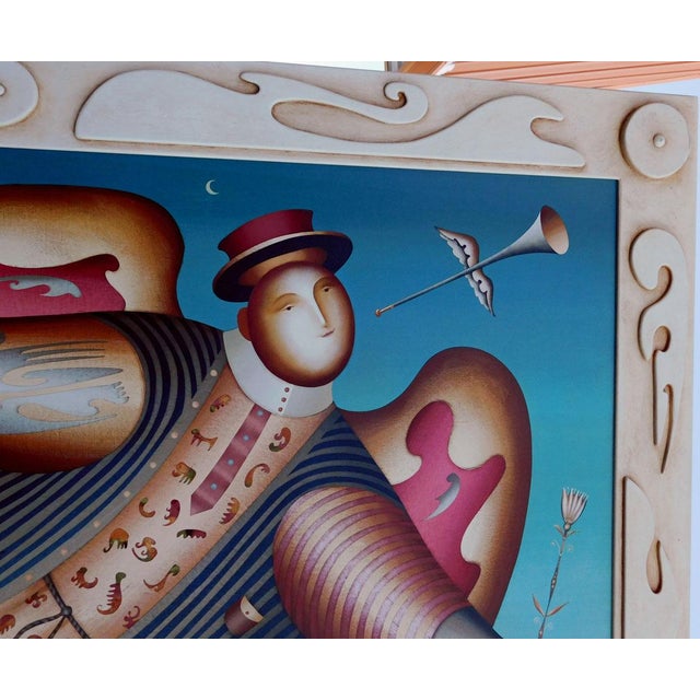 Anton Arkhipov Floating Angel Original Painting Artwork Art Listed Artist Frame For Sale In Denver - Image 6 of 12