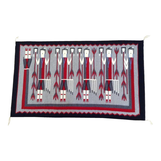 2000s Navajo Style Yeibichai Weaving Textile For Sale