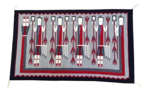2000s Navajo Style Yeibichai Weaving Textile