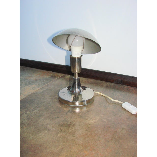 Silver Polish Mushroom Table Lamp, 1960s For Sale - Image 8 of 11