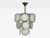 Mid-Century Modern, Small Pendant Light or Chandelier, White Murano Glass, Chrome, USA, 1960s A mid-century modern Murano...