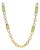Versatile Glow Green Cat Eye Gold Long Necklace For Sale