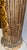 Brown 1840 Antique Ornate French Wooden Pedestal Column With Gold Highlights For Sale - Image 8 of 12