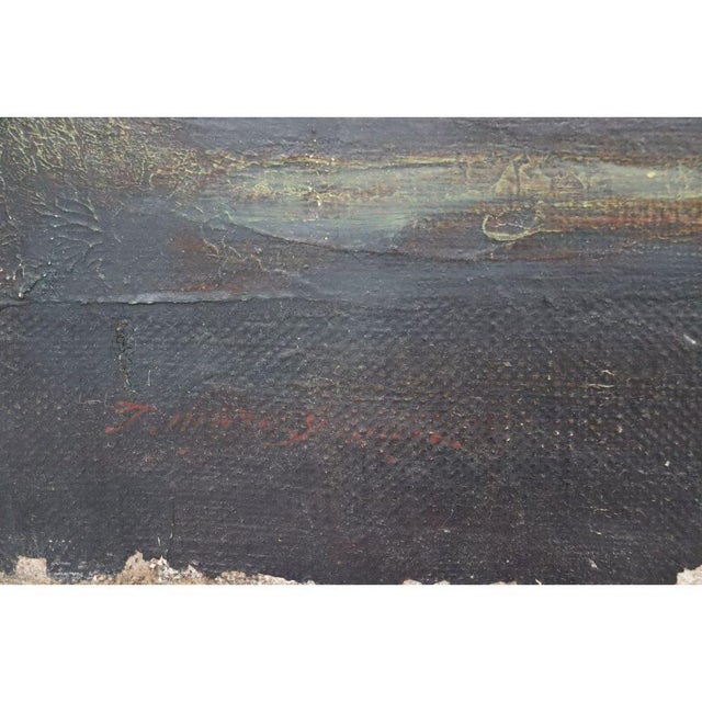 Mid 20th Century Tomoyshi Murayama (Japanese 1901 - 1977) Oil on Canvas Surrealist "Portrait at Table" For Sale - Image 5 of 7