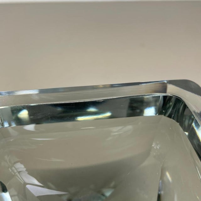Faceted Murano Glass Diamond Sommerso Bowl, Italy, 1970s For Sale - Image 16 of 18