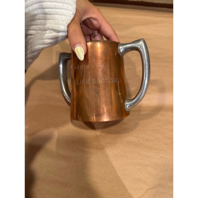 Traditional 1910s Double-Handed Copper Trophy Cup For Sale - Image 3 of 6