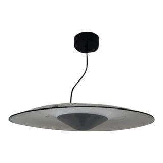 Mid-Century Modern Murano Glass Pendant Lamp. Mounting: Gray / Black For Sale