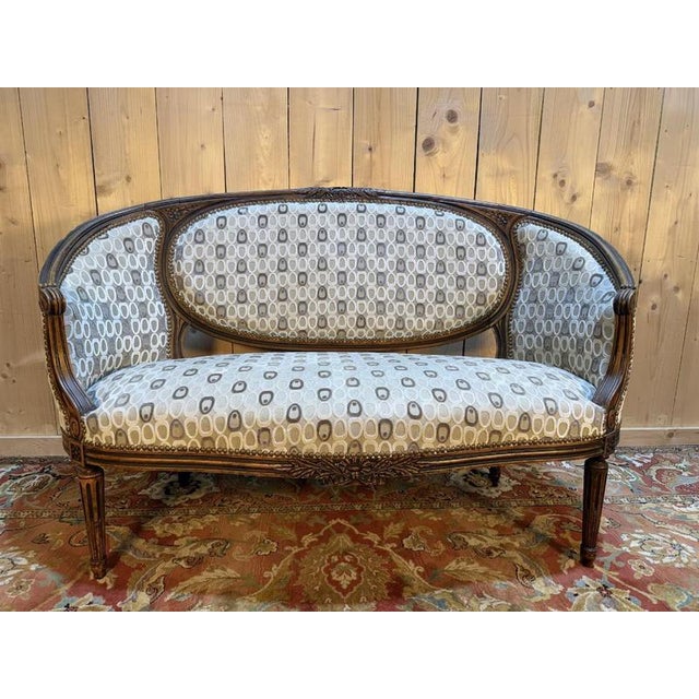 Louis XVI Style Bench in Solid Wood For Sale - Image 9 of 9