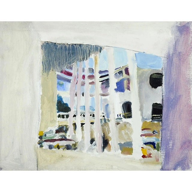 Contemporary Abstract City View Painting by Marilyn Lanfear For Sale - Image 3 of 3