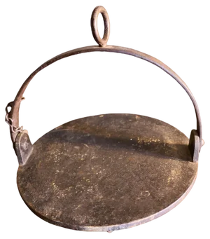 Traditional Welsh Plate Pancake Griddle Iron Plate, 1850s