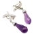 1980s Pair of Tiffany & Co Paloma Picasso X Drop Diamond Amethyst Night Day Platinum Earrings For Sale - Image 12 of 16