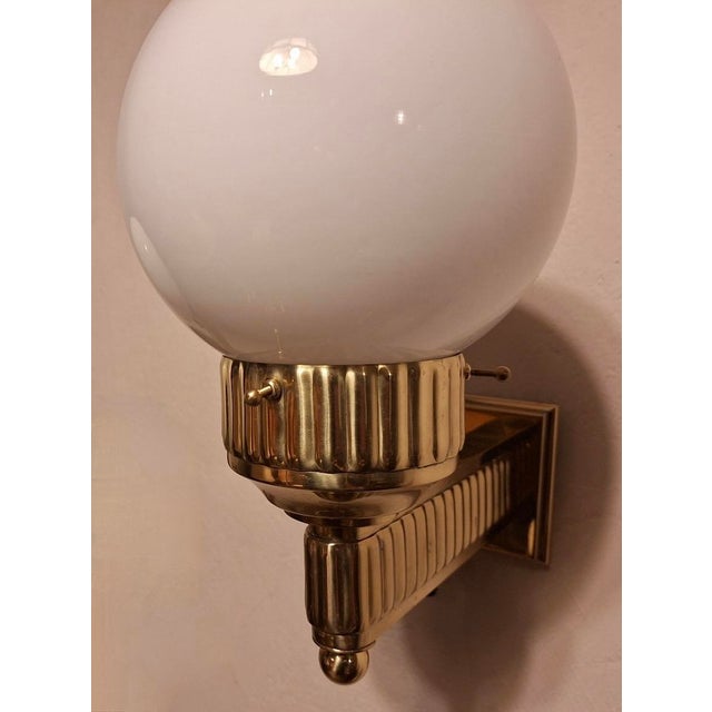 Astoria Brass and Glass Wall Light by Josef Hoffmann For Sale - Image 4 of 10