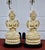 Vintage (1980's) Pair of Table Lamps. Style: Guanyin Goddess - Asian. Made of Faux Ivory. The Origin: China. The...