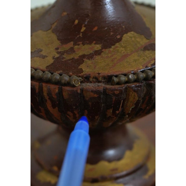 Brown Vintage Mahogany Marquetry Inlaid Side Table For Sale - Image 8 of 15